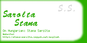sarolta stana business card